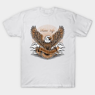 Eagle and Wings with Motivational Words T-Shirt